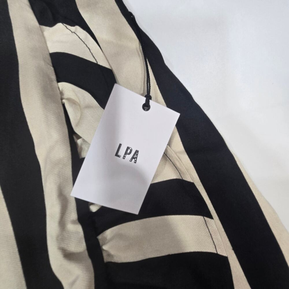 LPA Hi Low Ruffle Skirt in Black & White XS - Picture 5 of 12